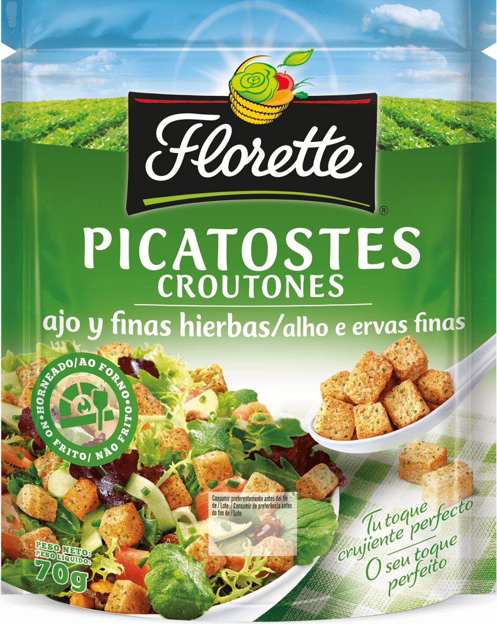 Picatostes al ajo y finas hierbas