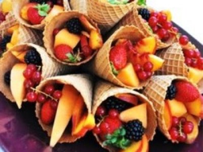 postre de frutas divertido navidad